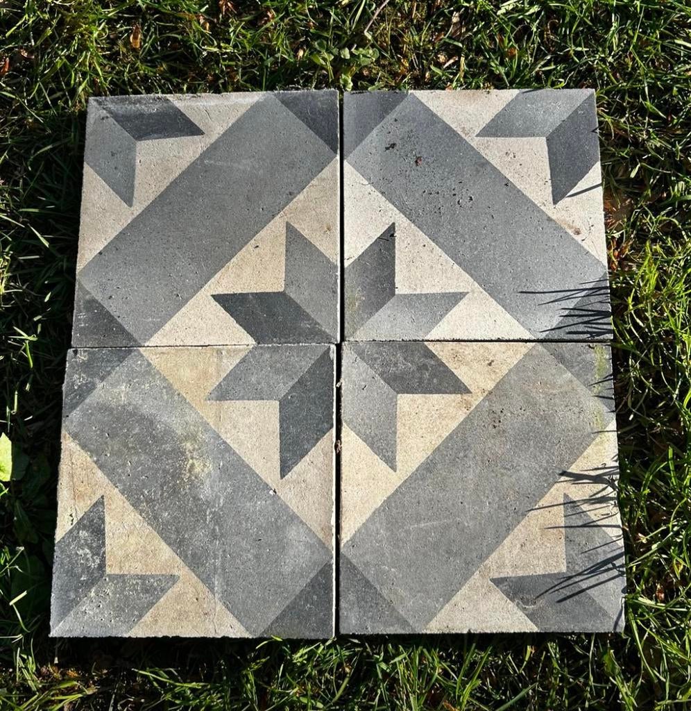 Carreaux de ciment anciens prêts à poser 6,8 m2, Enlèvement, Utilisé, Carrelage de sol