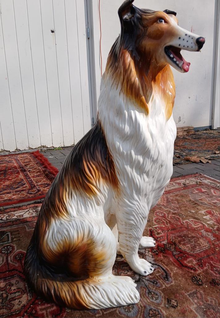 Collie keramiek made in Italy vintage, Antiek en Kunst, Curiosa en Brocante, Ophalen