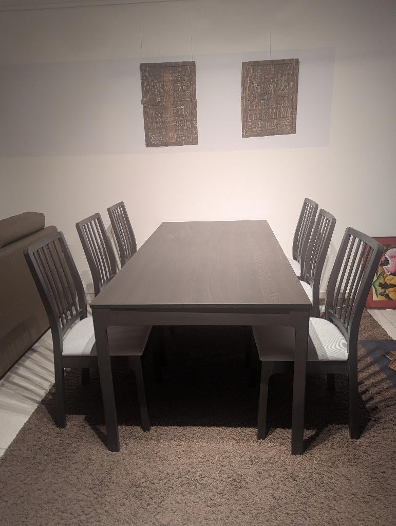 Nieuwe eettafel met 6 stoelen, Huis en Inrichting, Tafels | Eettafels, Ophalen, 100 tot 150 cm, Klassiek, Nieuw
