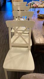 4 witte Ikea stoelen waarde €280, Huis en Inrichting, Stoelen, Ophalen, Gebruikt, Wit, Vier