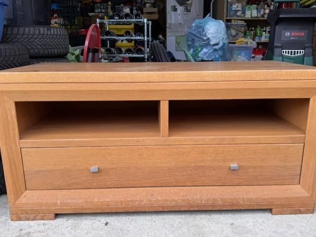 Meuble TV en chêne, Maison & Meubles, Moins de 100 cm, 100 à 150 cm, Enlèvement, Utilisé
