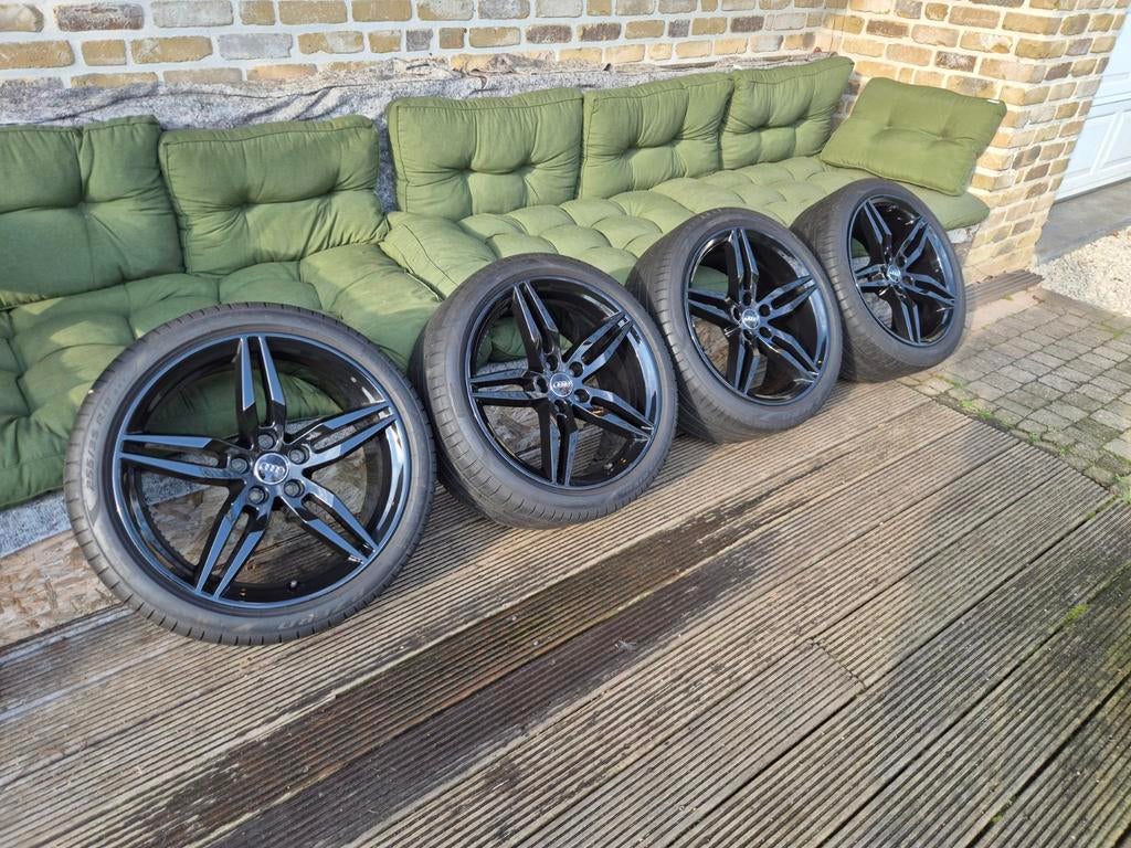 Audi velgen 5x112 met zgan banden, Ophalen, 19 inch, Band(en)