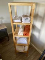 Houten opbergrek / badkamerrek met 4 legplanken, Huis en Inrichting, Ophalen, Zo goed als nieuw