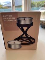 Buitenkaars en kandelaar, Ophalen, Zwart, Nieuw, Metaal