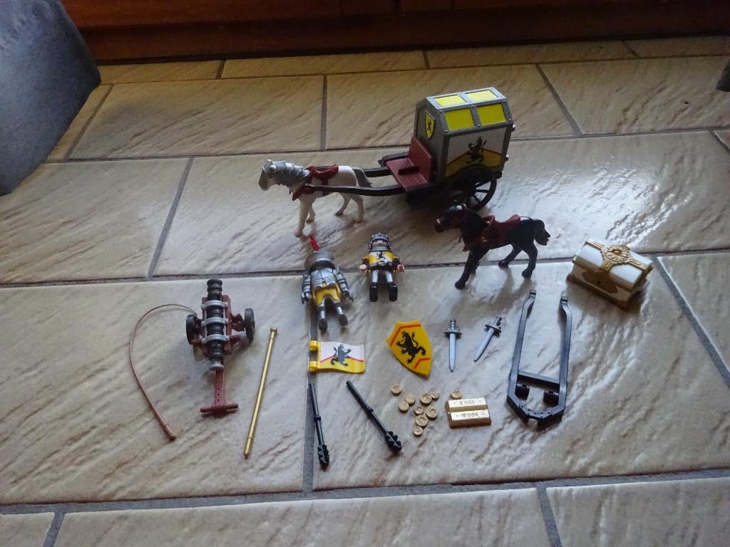 Playmobil Chevaliers chars flamands, Enlèvement ou Envoi, Comme neuf, Ensemble complet