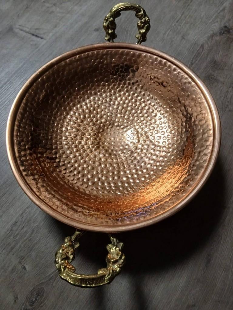 Grand plat en cuivre, Antiquités & Art, Enlèvement, Cuivre