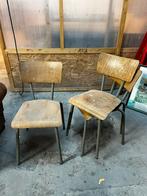 vintage schoolstoelen, Huis en Inrichting, Ophalen, Overige materialen, Gebruikt, Bruin