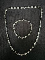 Nieuwe halsketting met bijpassende armband, Ophalen of Verzenden, Nieuw, Zilver