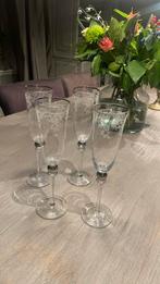 4 brocante champagne glazen met kant, Verzamelen, Ophalen, Zo goed als nieuw