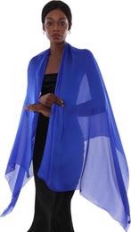 stola blauw - stola chiffon, Kleding | Dames, Mutsen, Sjaals en Handschoenen, Ophalen of Verzenden, Nieuw, Sjaal