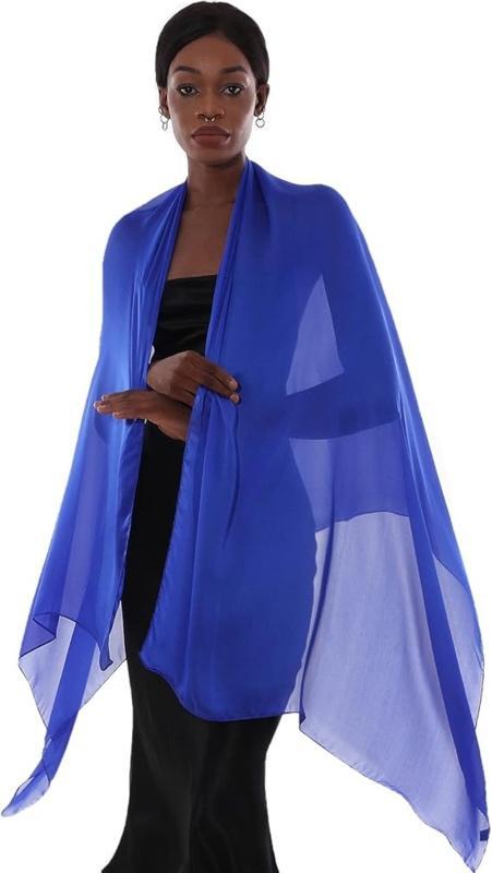 stola blauw - stola chiffon, Kleding | Dames, Mutsen, Sjaals en Handschoenen, Nieuw, Sjaal, Ophalen of Verzenden