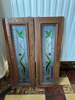 Kastdeuren met brandglas, Antiek en Kunst, Ophalen