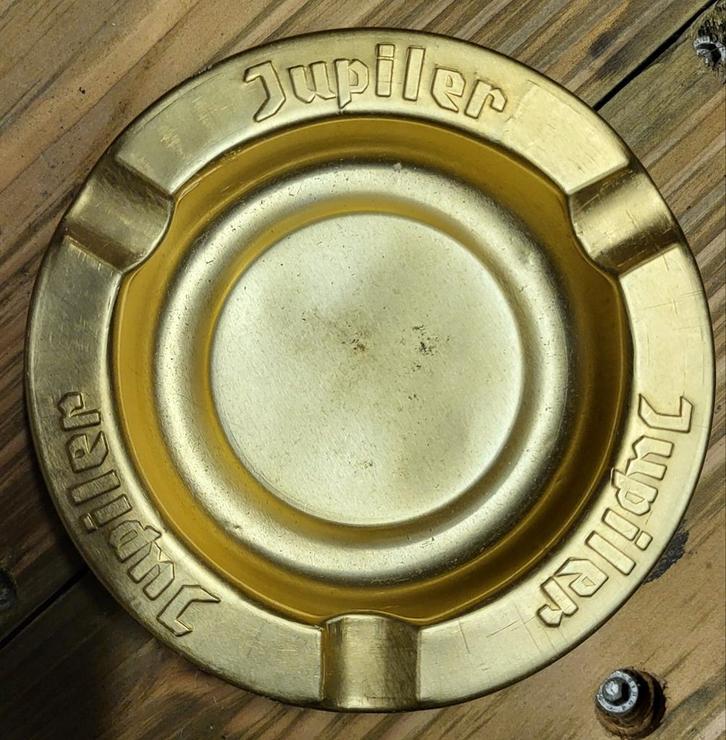 Jupiler asbak amuminium, Verzamelen, Biermerken, Zo goed als nieuw, Jupiler, Ophalen of Verzenden