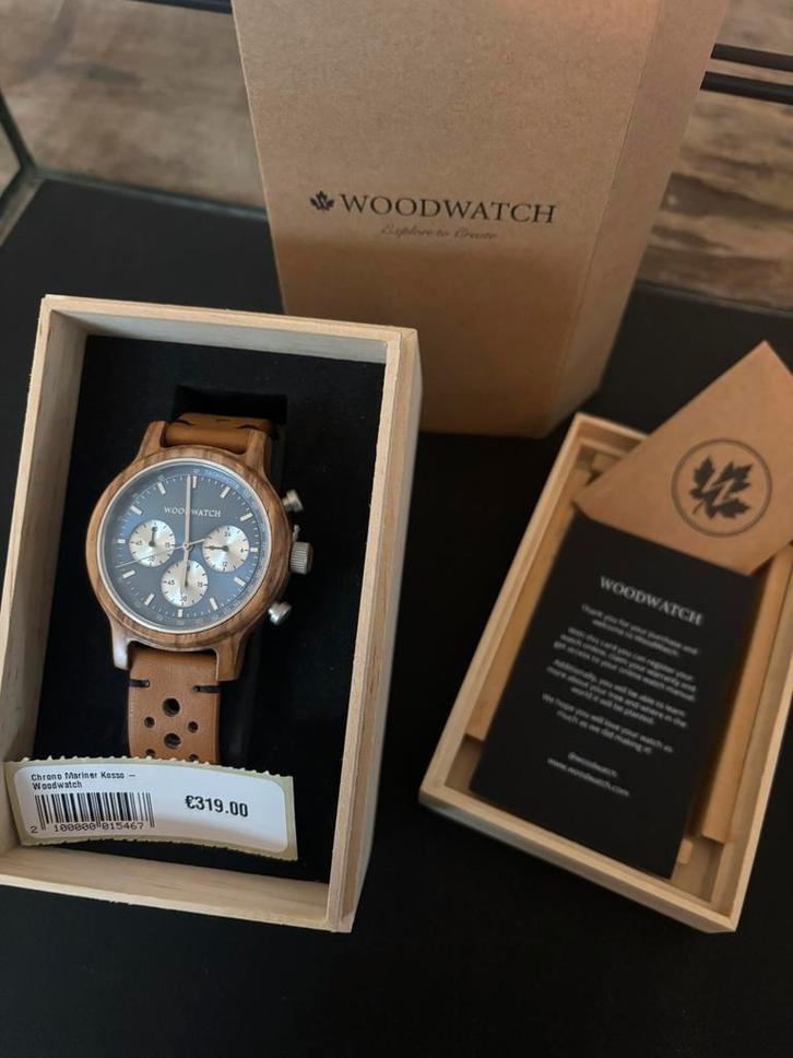 *Nouveau* Montre-bracelet - WOODWATCH Chrono Mariner Kosso, Bijoux, Sacs & Beauté, Montres | Hommes, Neuf, Montre-bracelet, Enlèvement ou Envoi