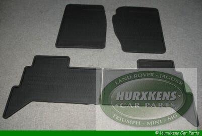 Mattenset (4-delig voor en achter) met Land Rover logo, Auto-onderdelen, Interieur en Bekleding, Land Rover, Nieuw, Ophalen of Verzenden