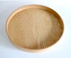 Groot rond houten dienblad, Huis en Inrichting, Woonaccessoires | Dienbladen, Ophalen of Verzenden, Gebruikt, Rond, Hout