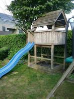 Houten huisje met schuifaf en zandbak, Kinderen en Baby's, Ophalen of Verzenden, Gebruikt