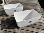 2 witte bloembakken, Tuin, Kunststof, Minder dan 30 cm, Minder dan 60 cm