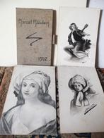 8 anciens dessins signé M.Hosdain, Antiquités & Art, Art | Dessins & Photographie, Enlèvement