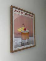 Poster amaretto sour 30x40cm inclusief kader/lijst, Ophalen, Zo goed als nieuw, Print