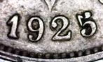 Variété 10 cts 1925 NL Belgique double date (2 sud), Envoi, Monnaie en vrac, Métal