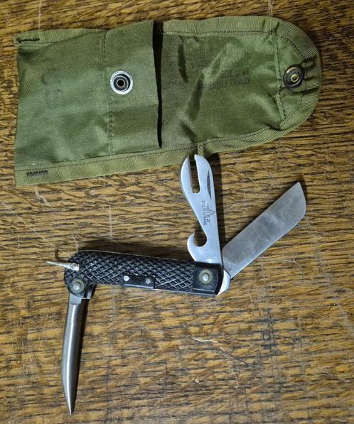 Origineel Colin Winand zakmes 1952 – met US pouch, Verzamelen, Militaria | Algemeen, Marine, Mes of Dolk, Ophalen of Verzenden