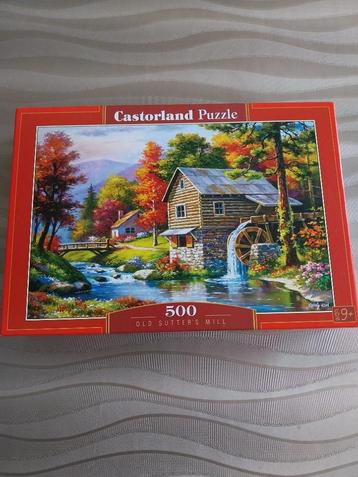 Legpuzzel Castorland "huis aan rivier met watermolen" 500 st