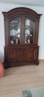 Eiken vitrinekast, Huis en Inrichting, Ophalen, Zo goed als nieuw, Eikenhout