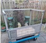 gitterbox met palletkar, Zakelijke goederen, Kantoor en Winkelinrichting | Magazijn, Stelling en Opslag, Ophalen