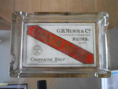 Glazen asbak reclame champagne G.H.MUMM & C Reims, Collections, Marques & Objets publicitaires, Enlèvement ou Envoi