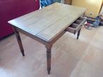 Eikenhouten eettafel, Ophalen, Gebruikt, 100 tot 150 cm, Eikenhout