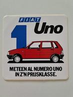 Vintage Sticker - Fiat Uno - Meteen al Numero Uno, Verzamelen, Auto of Motor, Ophalen of Verzenden, Zo goed als nieuw