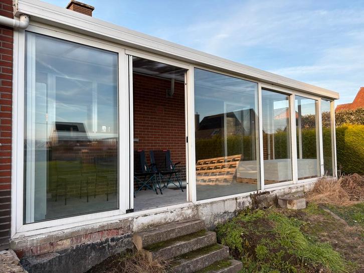 Veranda dubbele beglazing schuiframen, Jardin & Terrasse, Verrières, Véranda, Enlèvement