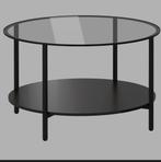 VITTSJÖ salontafel zwartbruin/glas 75 cm, Huis en Inrichting, Tafels | Salontafels, Ophalen, Zo goed als nieuw