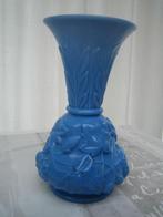 Portieux Vallerysthal antieke Franse Blauwe Opaline vaas, Ophalen of Verzenden