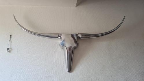 Longhoorn gewei, aluminium, BULL XL, 123 x 60 cm, Huis en Inrichting, Woonaccessoires | Wanddecoraties, Gebruikt, Ophalen of Verzenden
