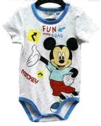 Mickey Mouse Rompertje - Maat 50/56-62/68-74/80 - Disney, Enfants & Bébés, Vêtements de bébé | Taille 74, Vêtements de nuit ou Sous-vêtements