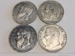 België lot 4 x 5 Frank zilver, Ophalen of Verzenden, Zilver, Zilver