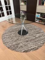 Rolf Benz ronde glazen tafel, Huis en Inrichting, Ophalen, Gebruikt, Design, Rond