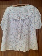 Blouse blanche à pois - taille 46, Kleding | Dames, Grote Maten, Ophalen