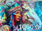 Puzzel wild spirit indianen 1000 stuks, Ophalen of Verzenden, 500 t/m 1500 stukjes, Zo goed als nieuw, Legpuzzel