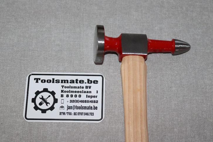 Uitdeuk hamer met bolle kop en rechte beitelpunt kort, Auto diversen, Autogereedschap, Ophalen of Verzenden