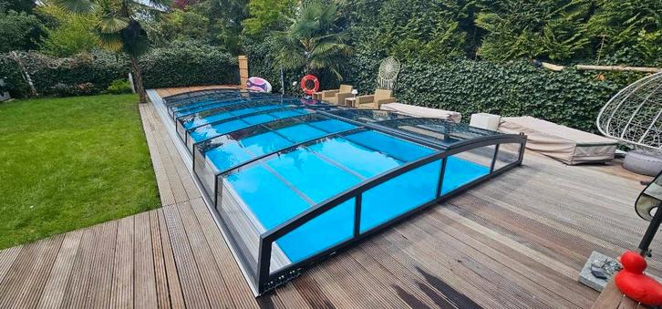 Zwembadoverdekking / pool cover 3,9x10,5x0,8 m , kleur DB703, Jardin & Terrasse, Accessoires de piscine, Neuf, Autres types, Enlèvement ou Envoi