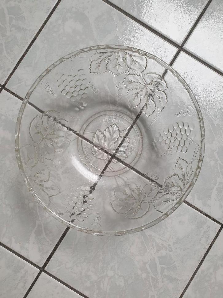 Schaal Kom Fruit Druif Rank Punch, Huis en Inrichting, Keuken | Servies, Gebruikt, Schaal of Schalen, Overige stijlen, Glas, Ophalen