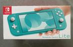 Switch lite, Games en Spelcomputers, Spelcomputers | Nintendo Switch Lite, Ophalen, Turquoise, Zo goed als nieuw, Met beschermhoes of tas
