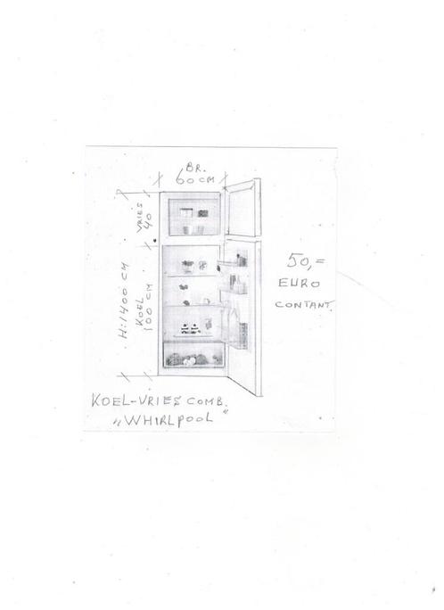 Koel-vries kast (combinatie) " Whirlpool " Kleur: wit,, Huis en Inrichting, Keuken | Keukenbenodigdheden, Gebruikt, Ophalen of Verzenden
