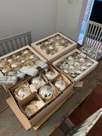 KERST KERSTBALLEN LINT ZILVER GLAS VEEL !!, Diversen, Kerst, Ophalen of Verzenden, Gebruikt