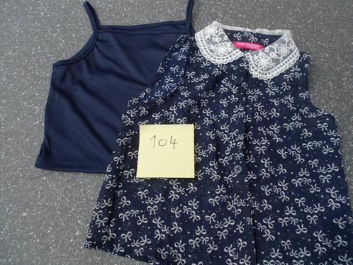 setje 2 stuks bloesje met topje mt 104, Kinderen en Baby's, Kinderkleding | Maat 104, Gebruikt, Meisje, Shirt of Longsleeve, Ophalen of Verzenden