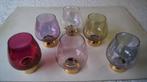 6 Gekleurde glazen (vintage), Ophalen of Verzenden