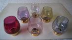 6 Gekleurde glazen (vintage), Antiek en Kunst, Ophalen of Verzenden